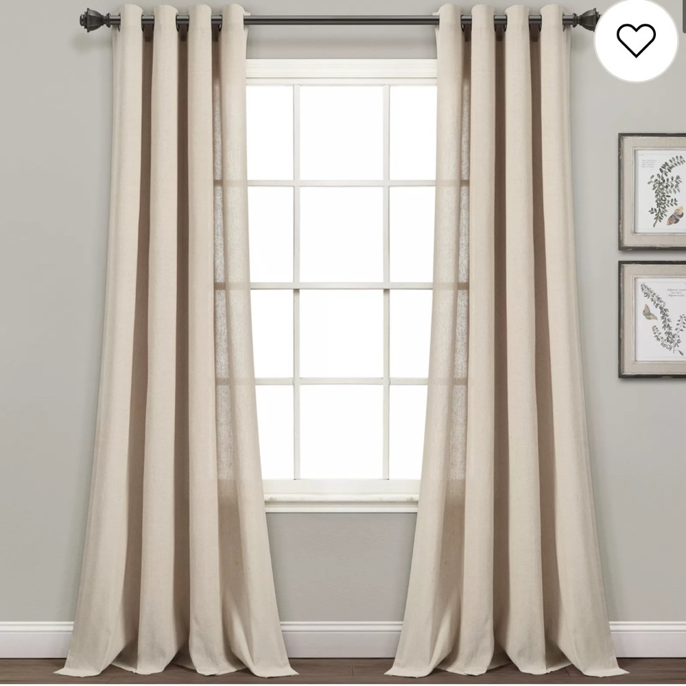 Lush Decor Faux Linen Panel (Set of 2)